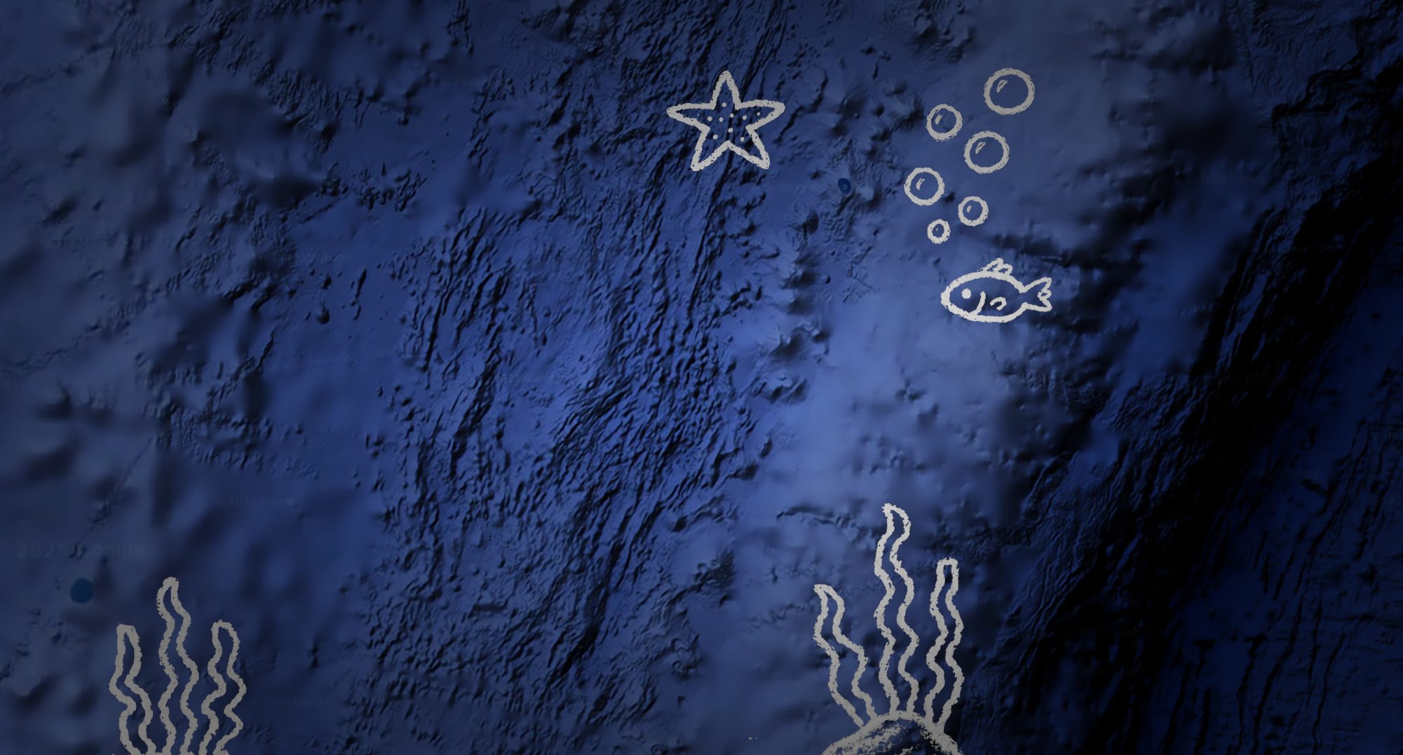 ¿Cómo sería dibujar en el fondo del mar?