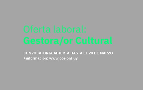 Oferta laboral: Gestora/or Cultural